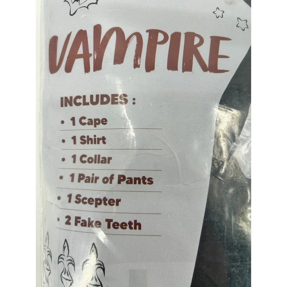 Spooktacular Creations Kids Vampire Costume Set Black Red Large 10-12 Yrs